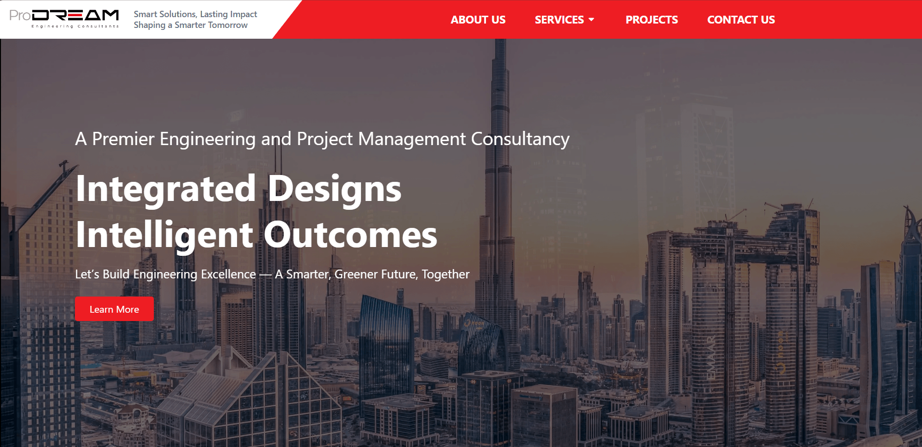 Engineering Consultancy Web Page Design project screenshot