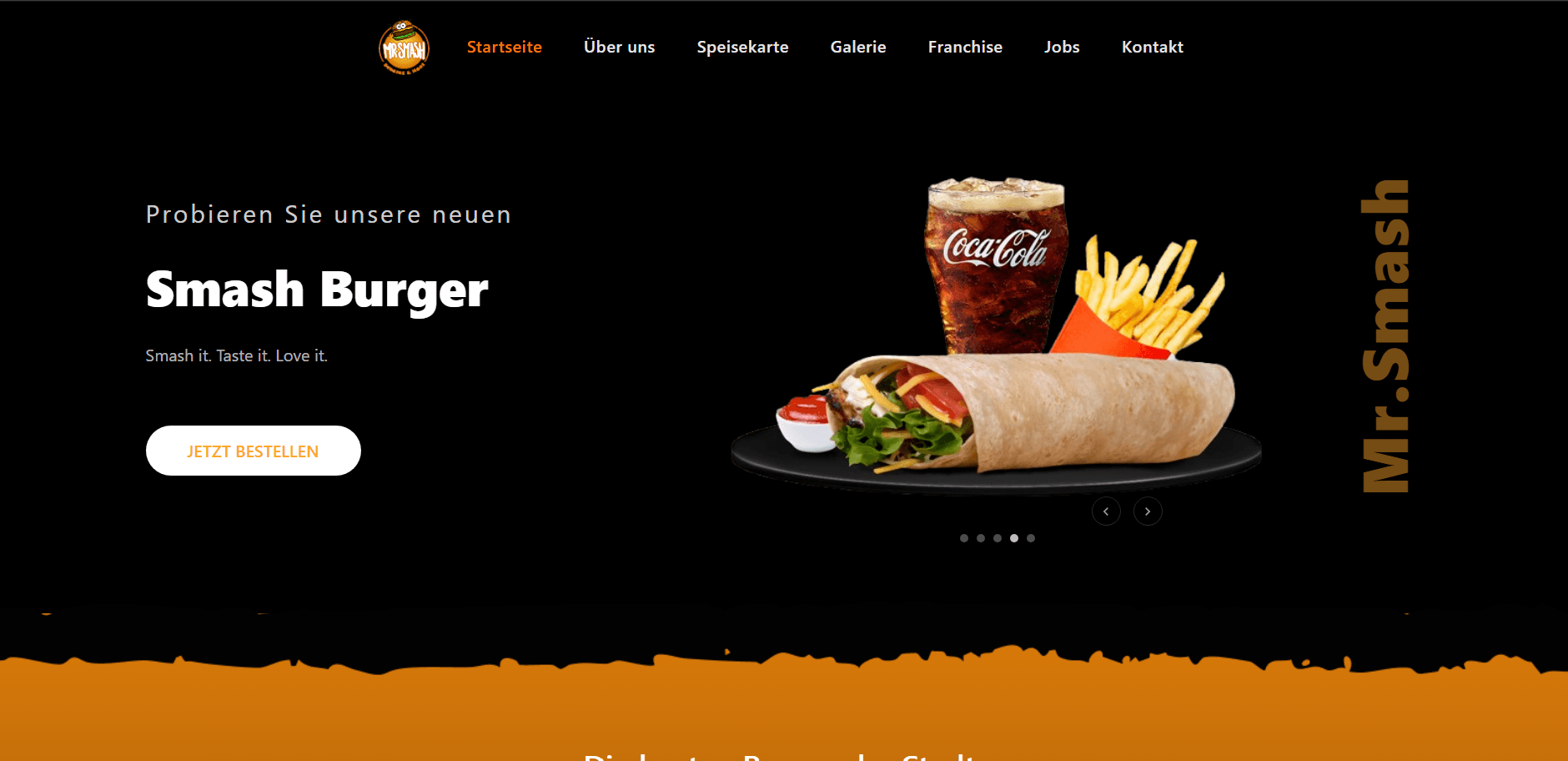 Burger Shop Web Design project screenshot